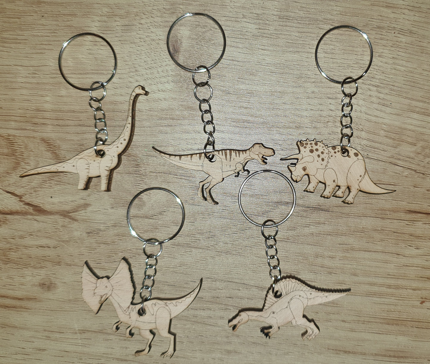 5 porte clés dinosaures