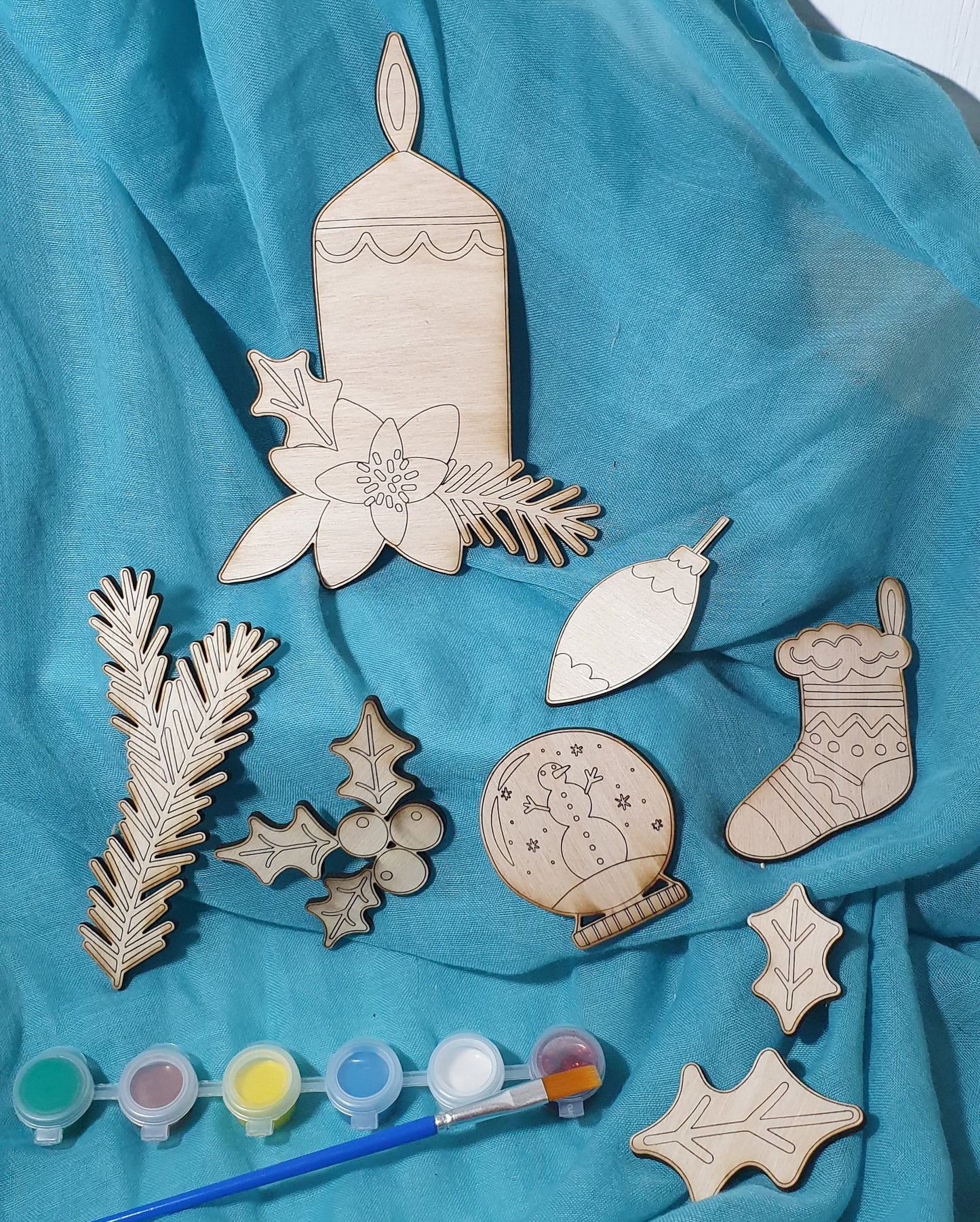 Bougies de Noël à peindre