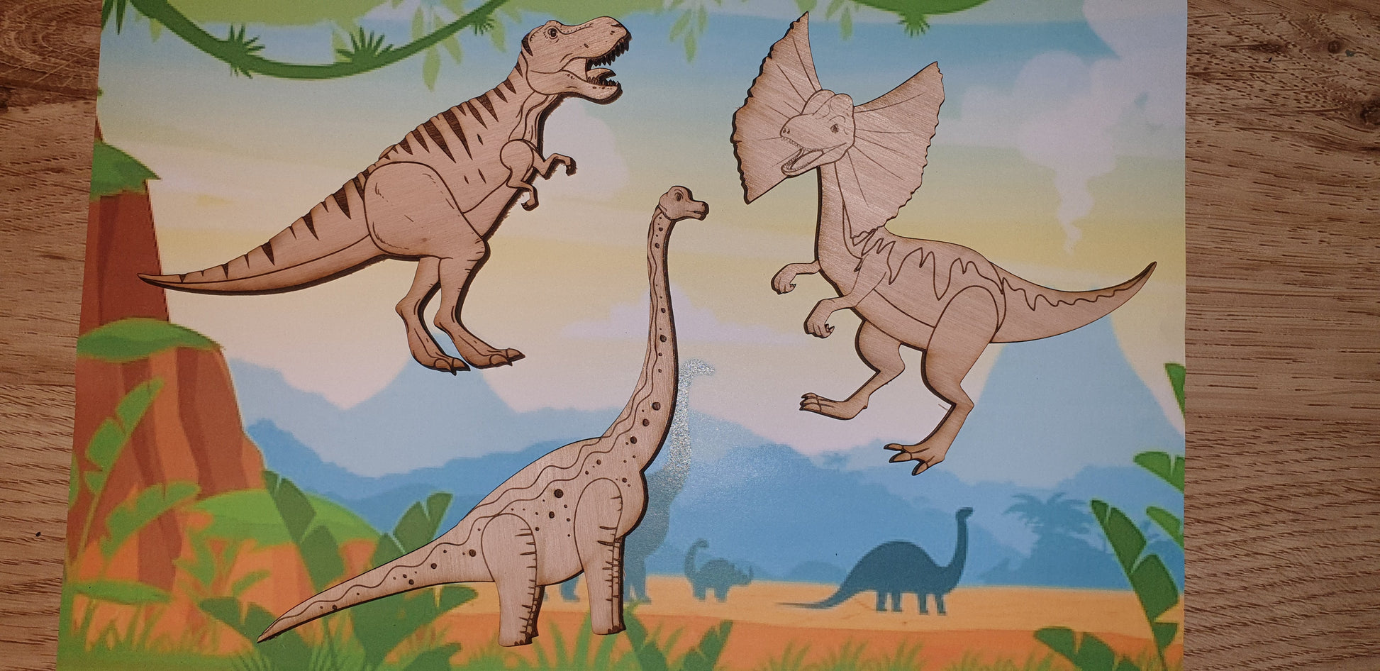 3_dino_T-Rex, diplodocus, dilophosaurus