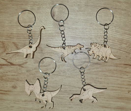 5 porte clés dinosaures