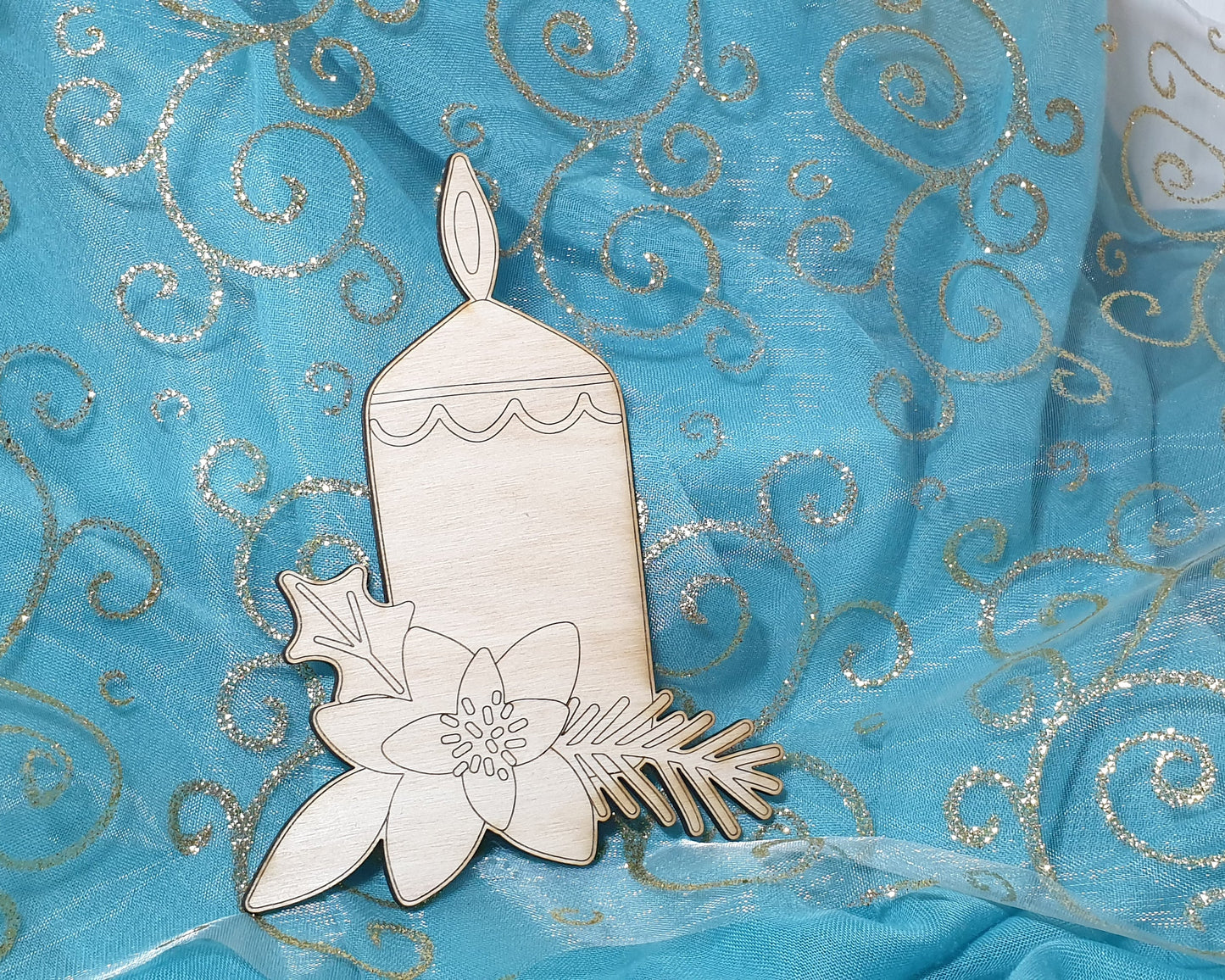 Bougie de Noël à peindre