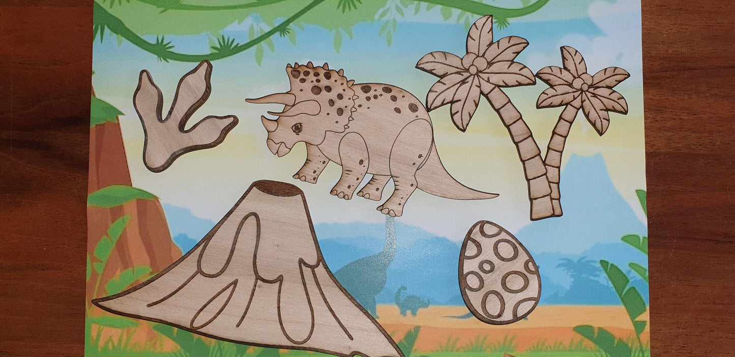 Tricératops à peindre