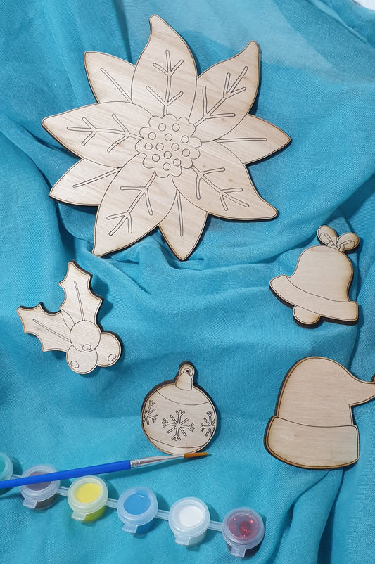 Rose de Noël 2 à peindre