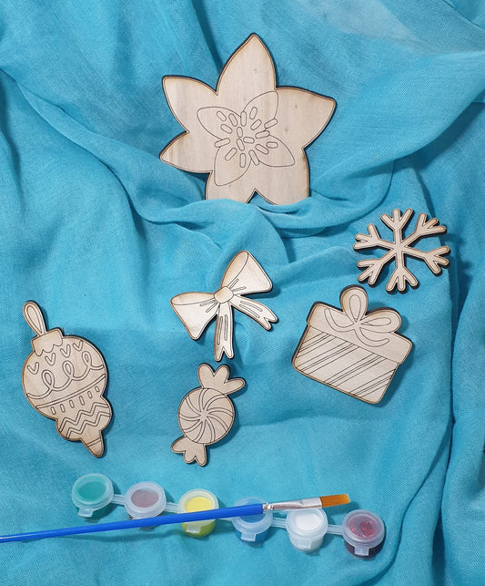 Rose de Noël à peindre