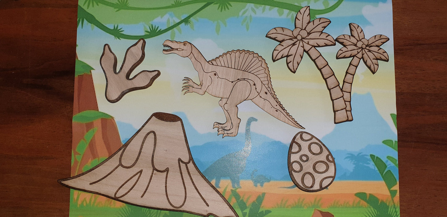 Dino spinosaurus a peindre